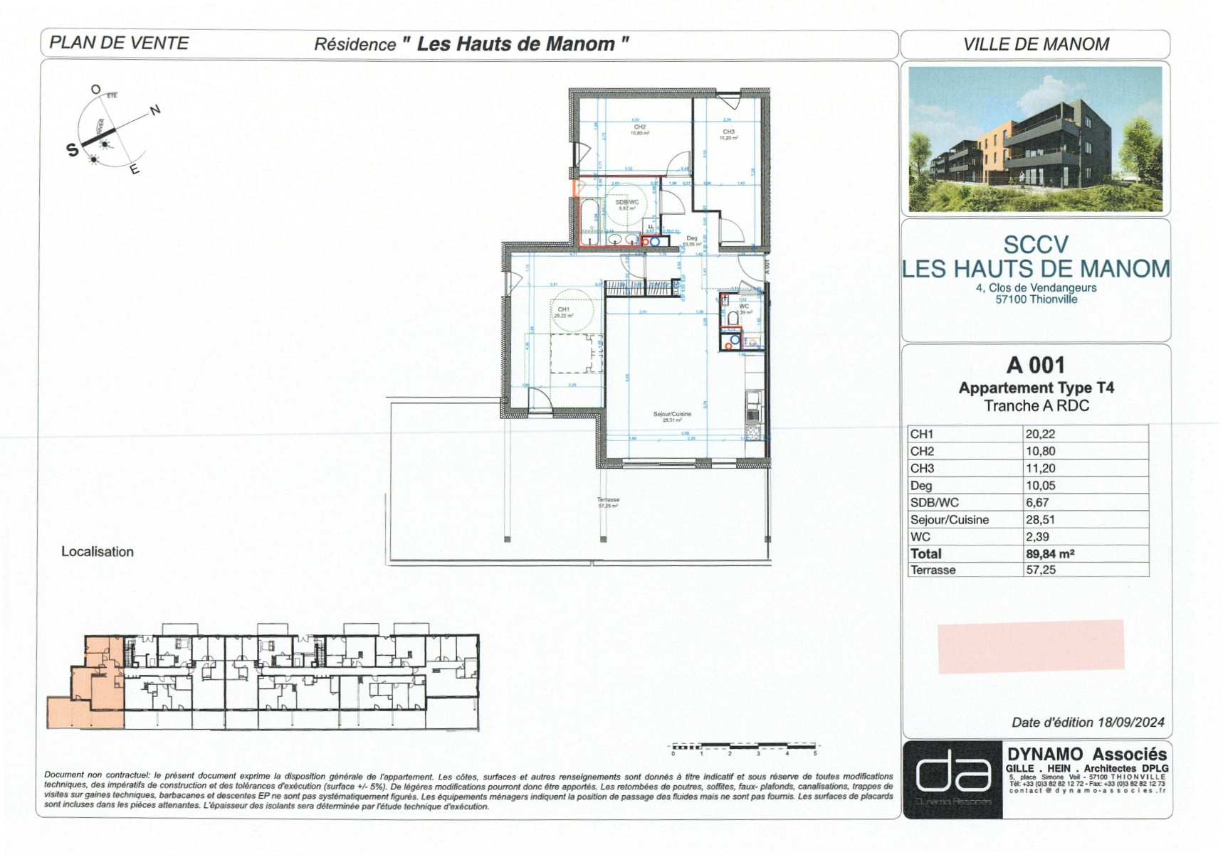 MANOM, Résidence les Haut de Manom, Appartement T4 au RDC, 3